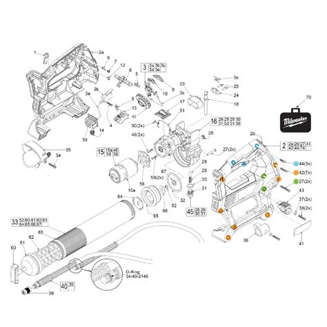 Milwaukee M18 Grease Gun Replacement Parts For Model 2646